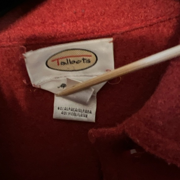 Talbots Womens Sz M Coat Jacket Rust Alpaca Wool Blend Button Front Pockets. - Picture 5 of 8